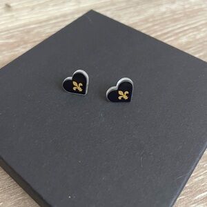 Fleur-de-lis “I love New Orleans” post earrings